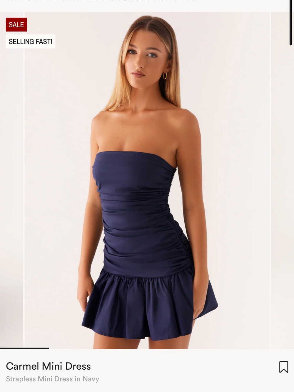 NWT peppermayo carmel mini dress in navy